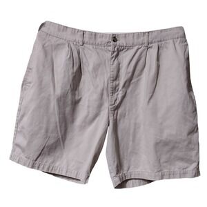 Van Heusen Shorts Men's Size 40 Light Beige 100% Cotton Shorts Chino Pleated